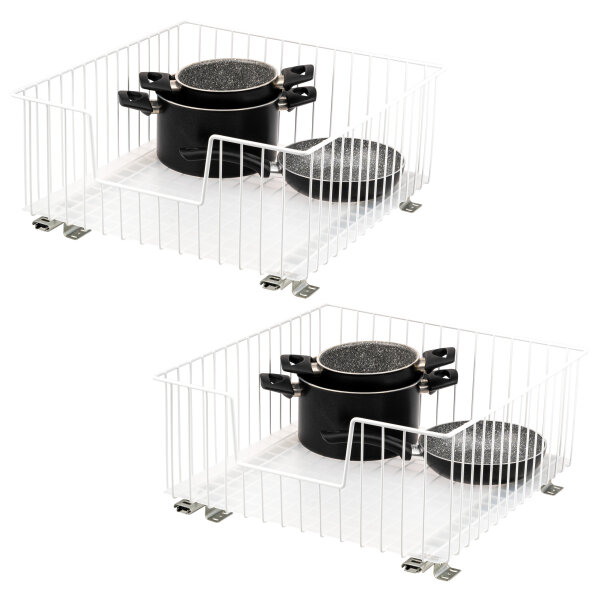 Schrank-Korbauszug 50 cm 2er Set