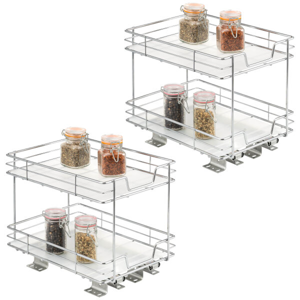 2-stöckiges Teleskop-Gewürzregal 2er Set