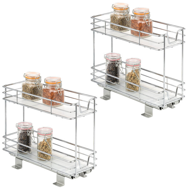 2-stöckiges Teleskop-Gewürzregal 2er Set