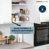 2-stöckiges Teleskop-Gewürzregal 2er Set