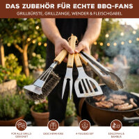 Grillbesteck 4er-Set