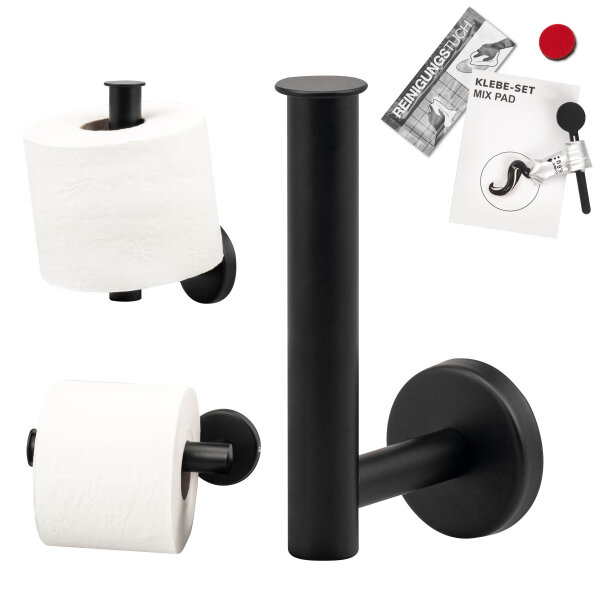 Toilettenpapierhalter 2in1 PIAZZA BLACK