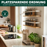 Gewürzregale 2er Set mit Bambusboden
