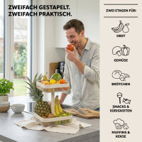 B-Ware eluno 2-stöckige Obstetagere