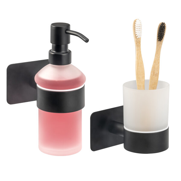 Badezimmer-Set PIAZZA BLACK TAPE 2tlg.