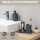 B-Ware eluno Bad-Accessoires Set VALONA 3tlg. bestehend aus 1x Seifenspender, 1x Becher, 1x Schale, aus Kunststoff in Grau