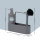 B-Ware eluno Spülbecken Organizer mit Soft-Touch Oberfläche, Seifenspender, Ablage, Spülbürste und Tuchhalter, grau